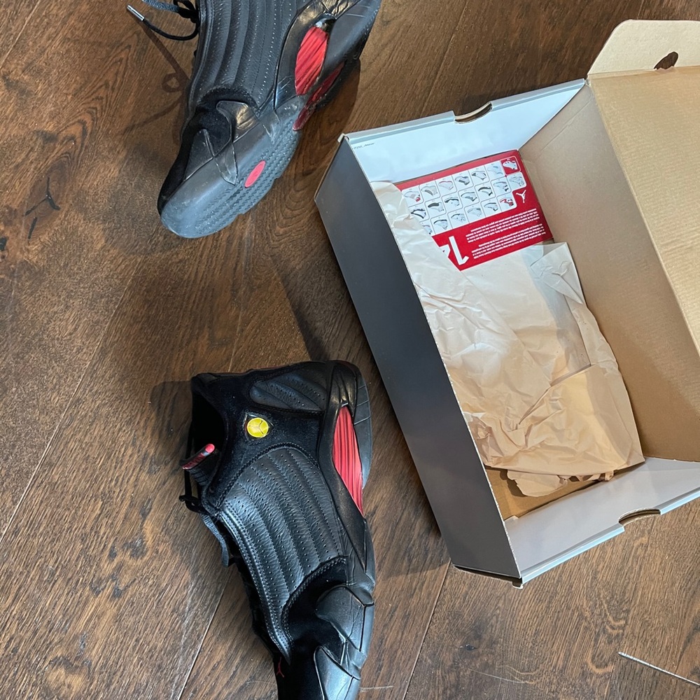 Exclusive vintage Jordan 14s black and red sz 12 - Picture 7 of 8